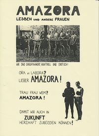 Plakat der Amazora - Lesben und andere Frauen